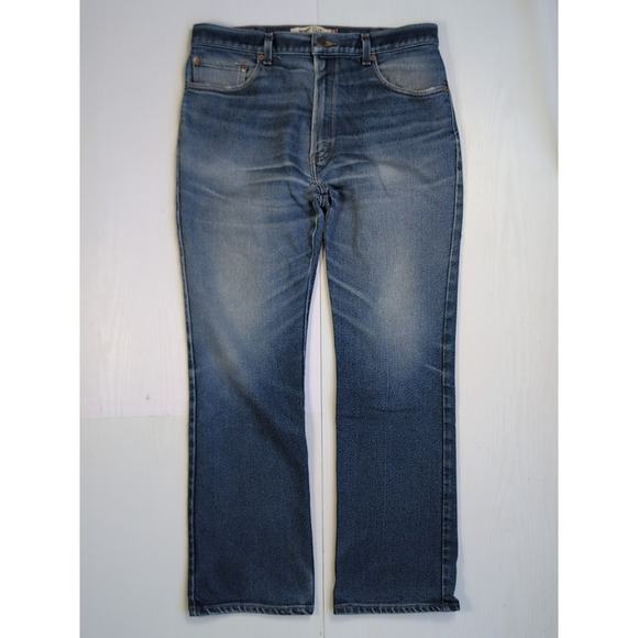 Levi's 517 Jeans Men’s 38x32 (M 35x31) Bootcut Mid Rise Classic Fit Blue Denim - Picture 1 of 16